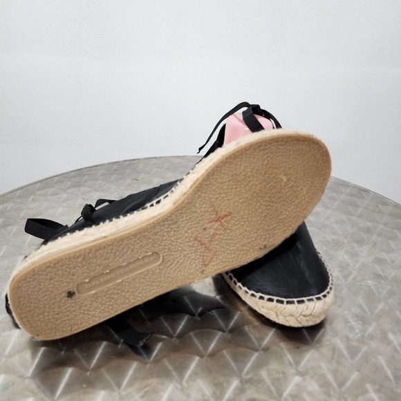 Zara Essential Jute Leather Lace-up Espadrilles Womens Size EUR 41 US 10.5 Black - Picture 10 of 11